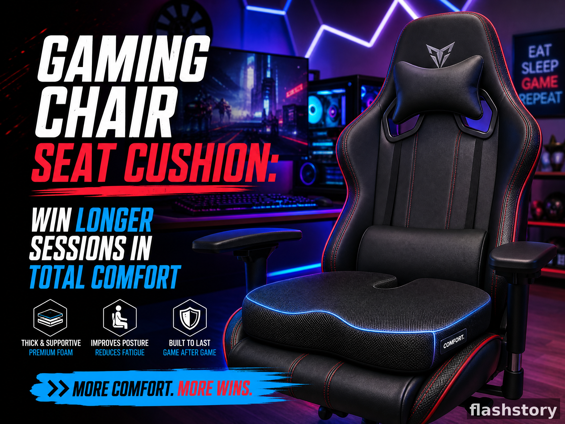Gaming Chair Seat Cushion: Win Longer Sessions in Total Comfort
