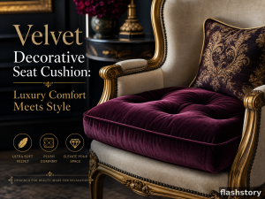 velvet decorative seat cushion